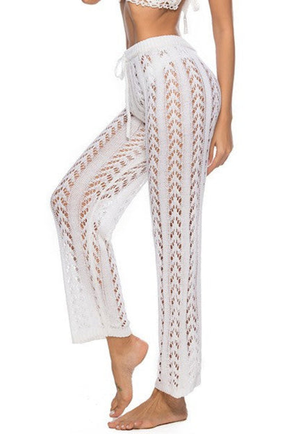 Calças Cover-Up em Malha Crochet