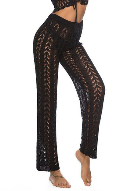 Calças Cover-Up em Malha Crochet