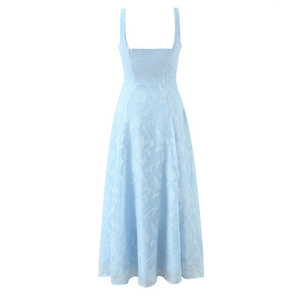 Vestido Maxi Bodycon com Smock Floral
