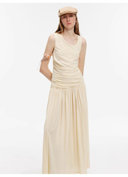 Vestido Saia Plissada Algodão Mercerizado