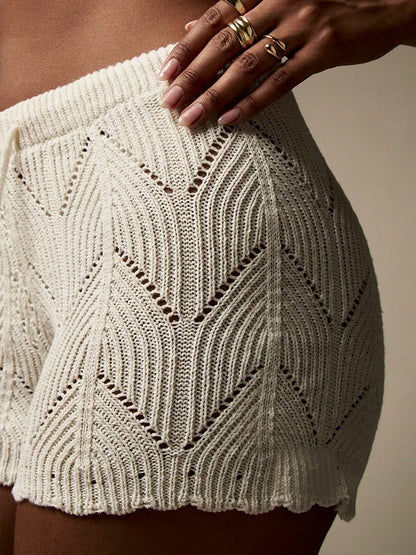 Calções Crochet Artesanais com Cordão