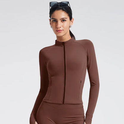 Casaco Desportivo Gola Alta com Zip