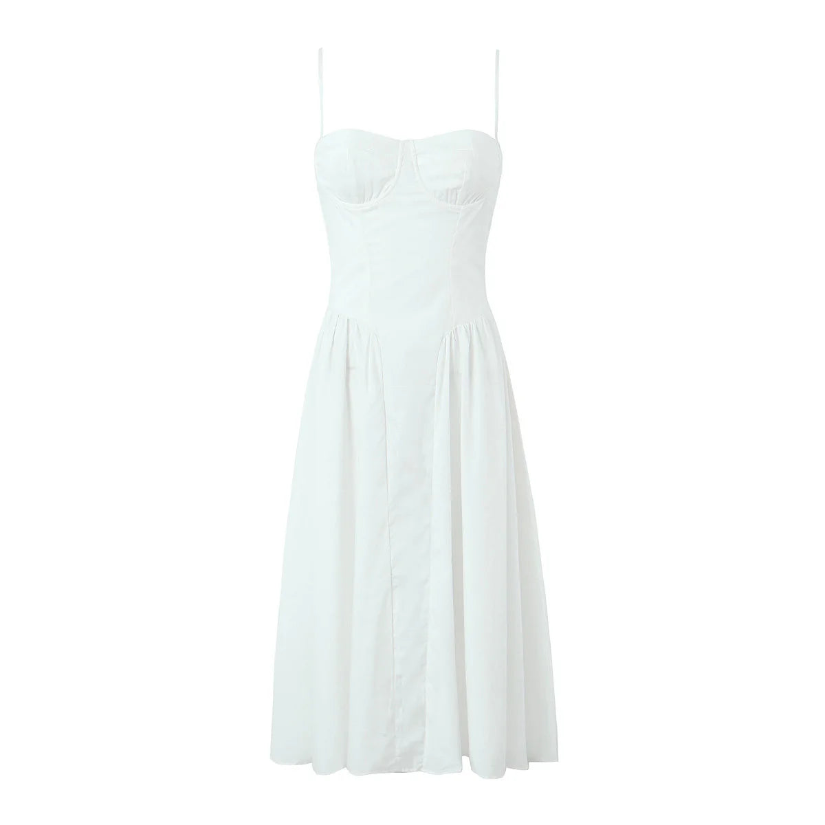 Vestido Midi Linha A com Alças