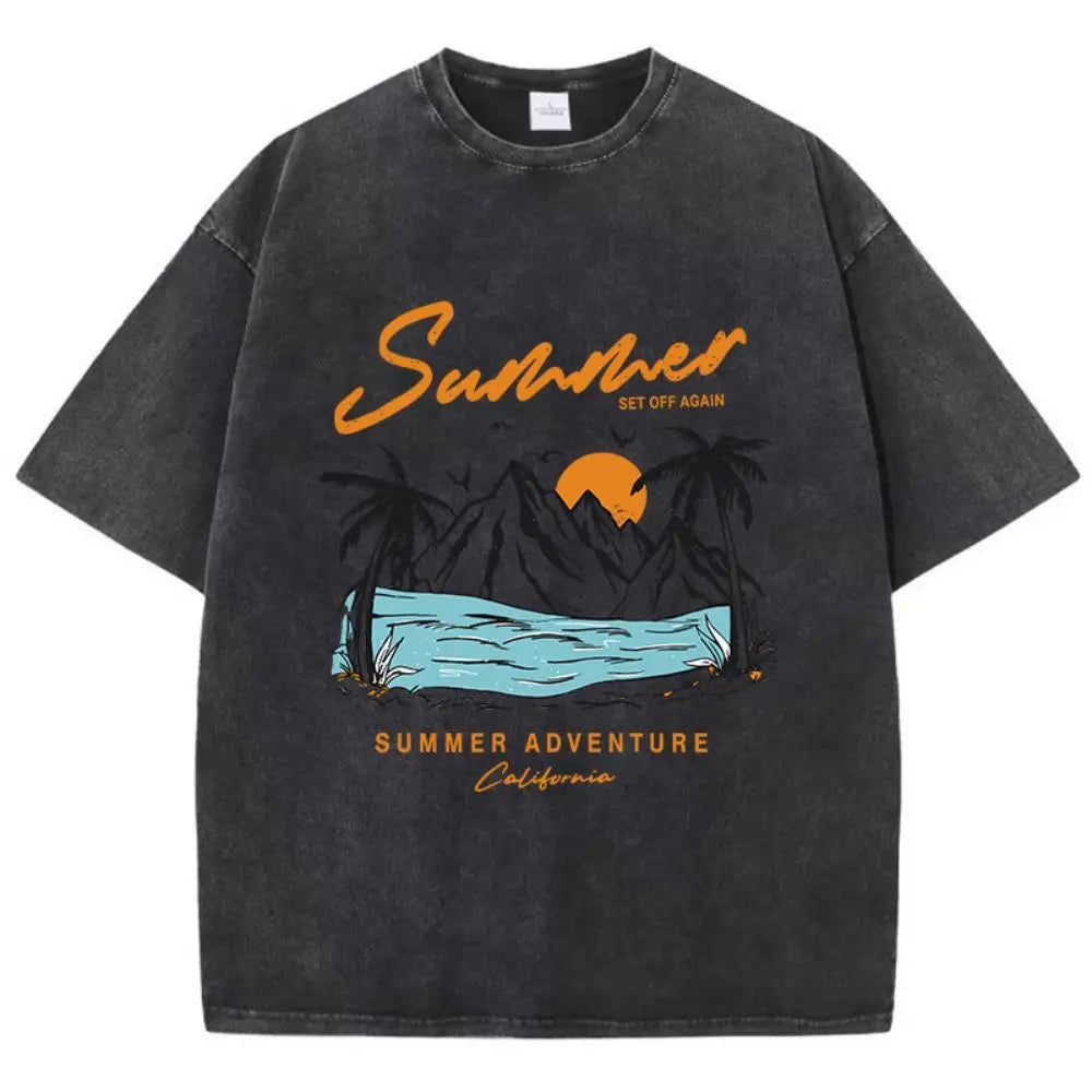 T-Shirt Oversized Algodão Lavado