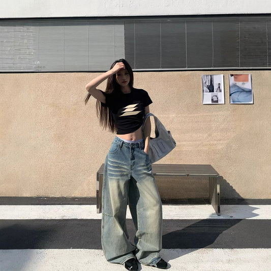 Calça Jeans Wild Americana — Cintura Alta & Perna Larga