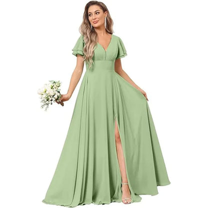 Vestido Maxi Chiffon Ombro a Descoberto