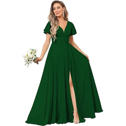 Vestido Maxi Chiffon Ombro a Descoberto