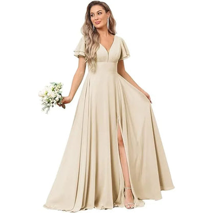 Vestido Maxi Chiffon Ombro a Descoberto