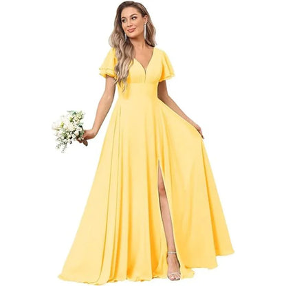Vestido Maxi Chiffon Ombro a Descoberto