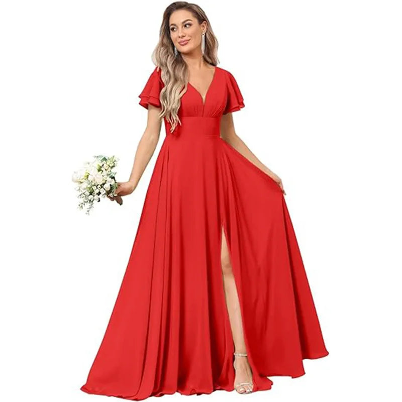 Vestido Maxi Chiffon Ombro a Descoberto