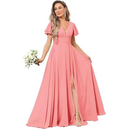 Vestido Maxi Chiffon Ombro a Descoberto