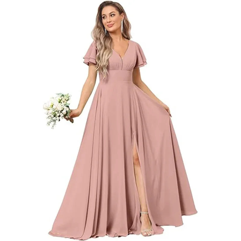 Vestido Maxi Chiffon Ombro a Descoberto