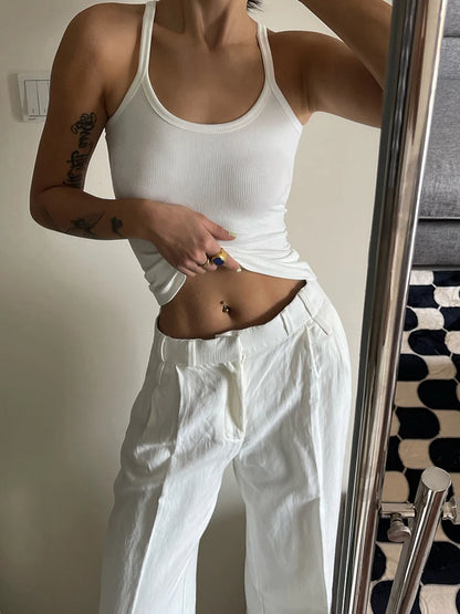Top Camisole Canelado Elástico