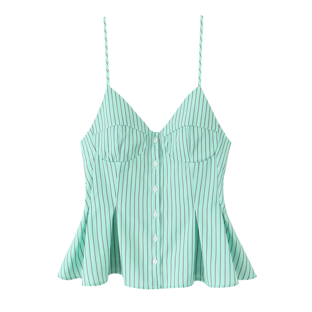 Camisola Poplin Às Riscas com Costas Abertas