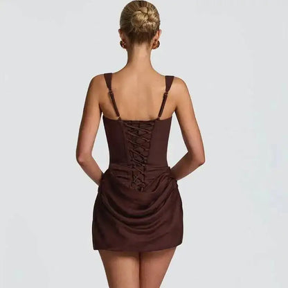 Vestido Mini Corset com Amarração