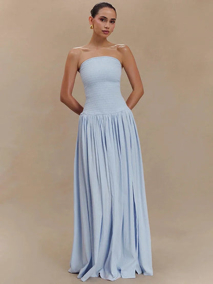 Vestido Maxi Tomara-que-Caia sem Alças