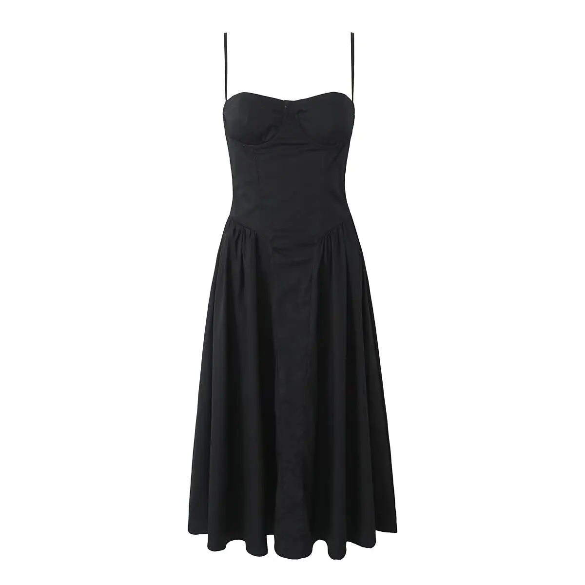 Vestido Midi Linha A com Alças