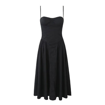 Vestido Midi Linha A com Alças