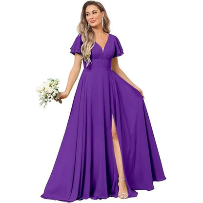Vestido Maxi Chiffon Ombro a Descoberto