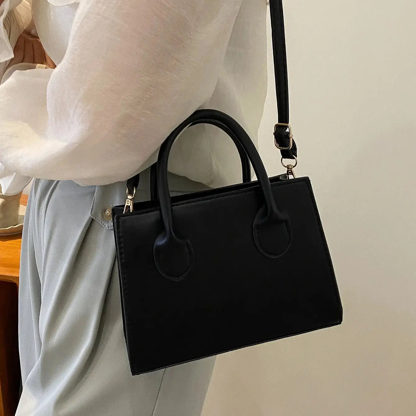 Mala Tote PU Leather Estruturada