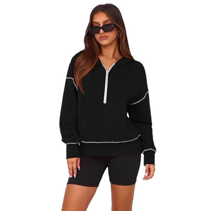 Hoodie Curto com Fecho Zip