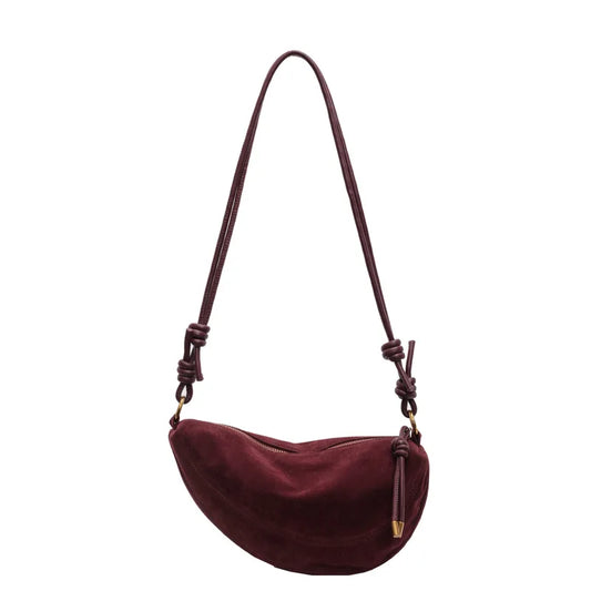 Mala de Ombro Faux Suede