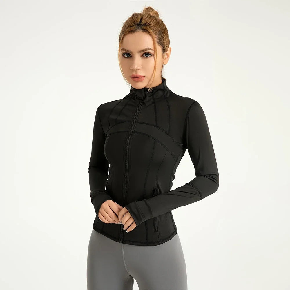 Casaco de Yoga Slim Fit Full-Zip