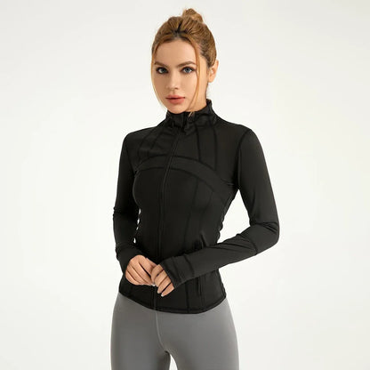 Casaco de Yoga Slim Fit Full-Zip