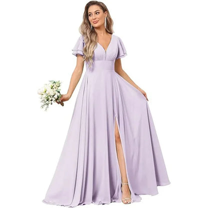 Vestido Maxi Chiffon Ombro a Descoberto