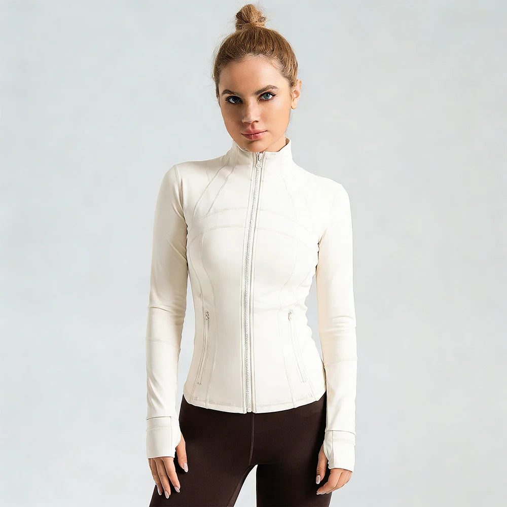 Casaco de Yoga Slim Fit Full-Zip