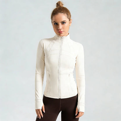 Casaco de Yoga Slim Fit Full-Zip
