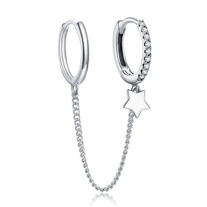 Ear Cuffs Prata 925 com Zircónia | Sem Furo | Banhados a Platina | Vários Designs.