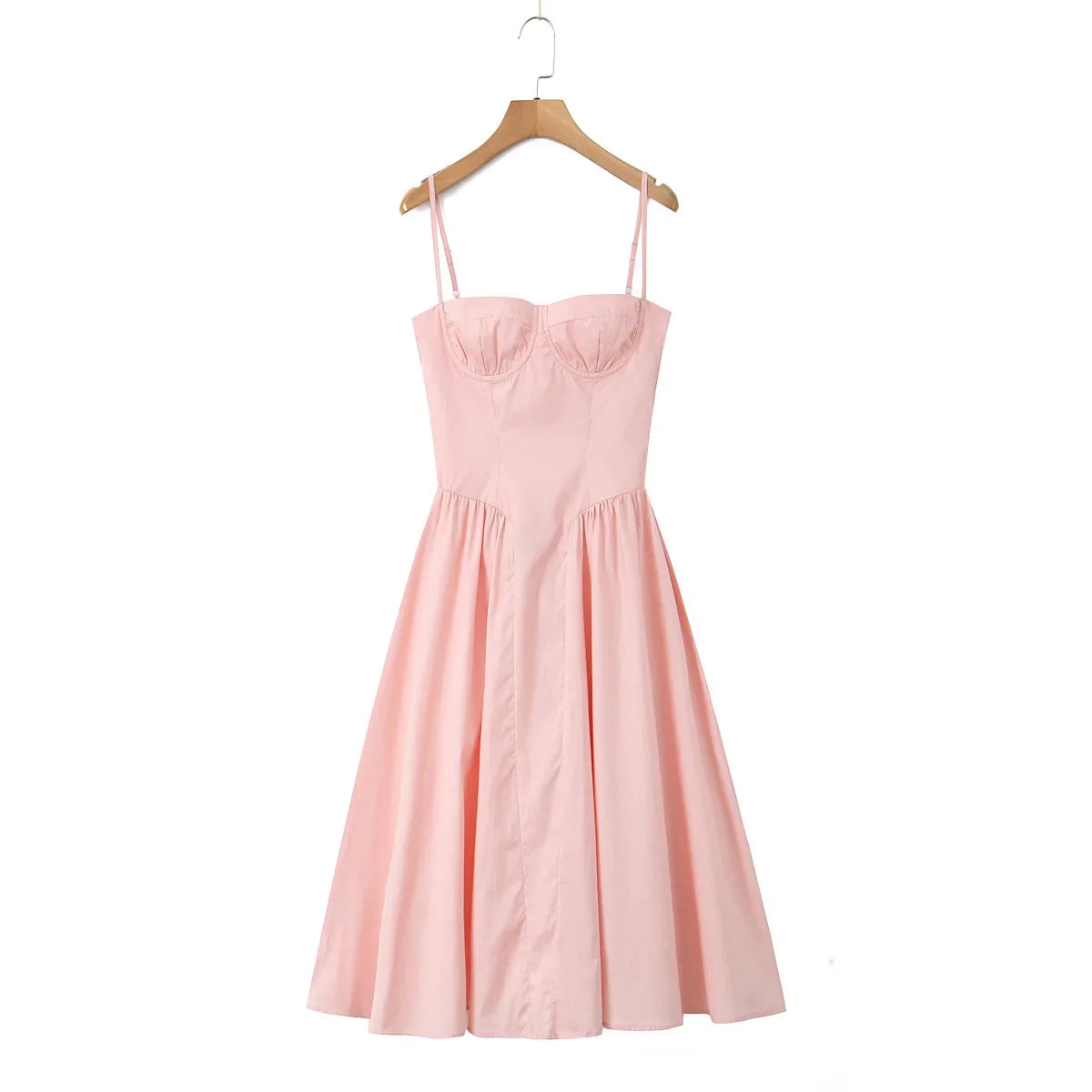 Vestido Midi Linha A com Alças
