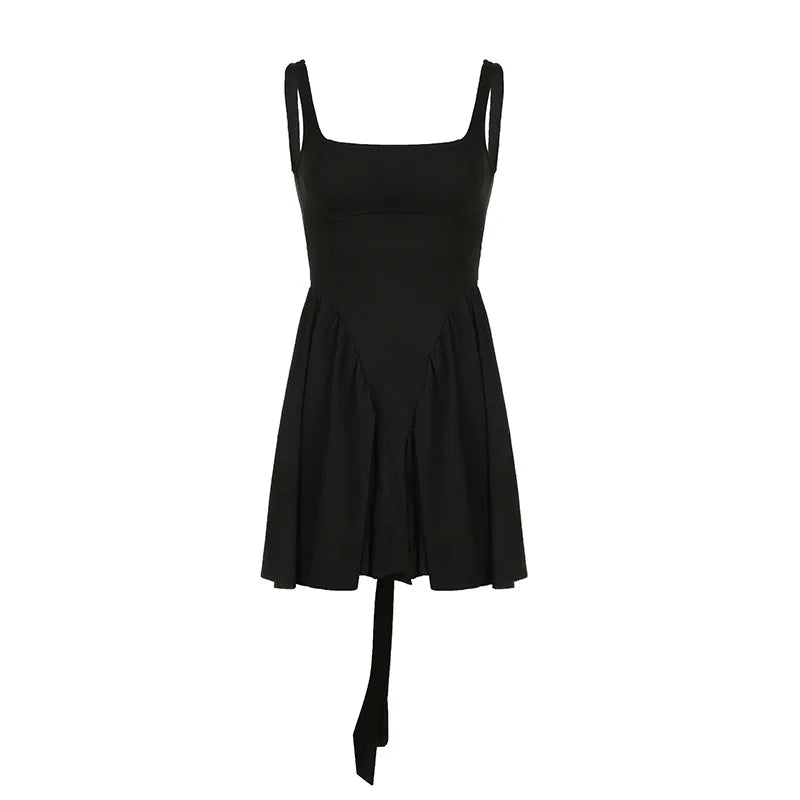 Vestido Mini A-Line Costas Abertas