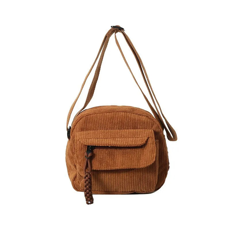 Mala Crossbody Corduroy — Casual Chic & Versátil para o Dia a Dia