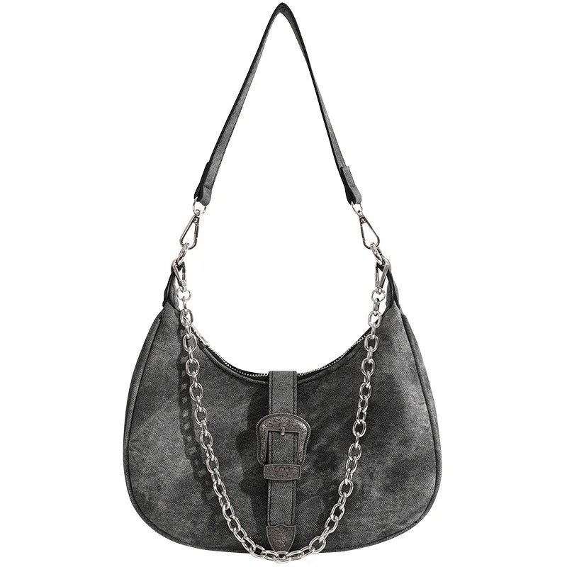 Mala Crescent Underarm com Corrente