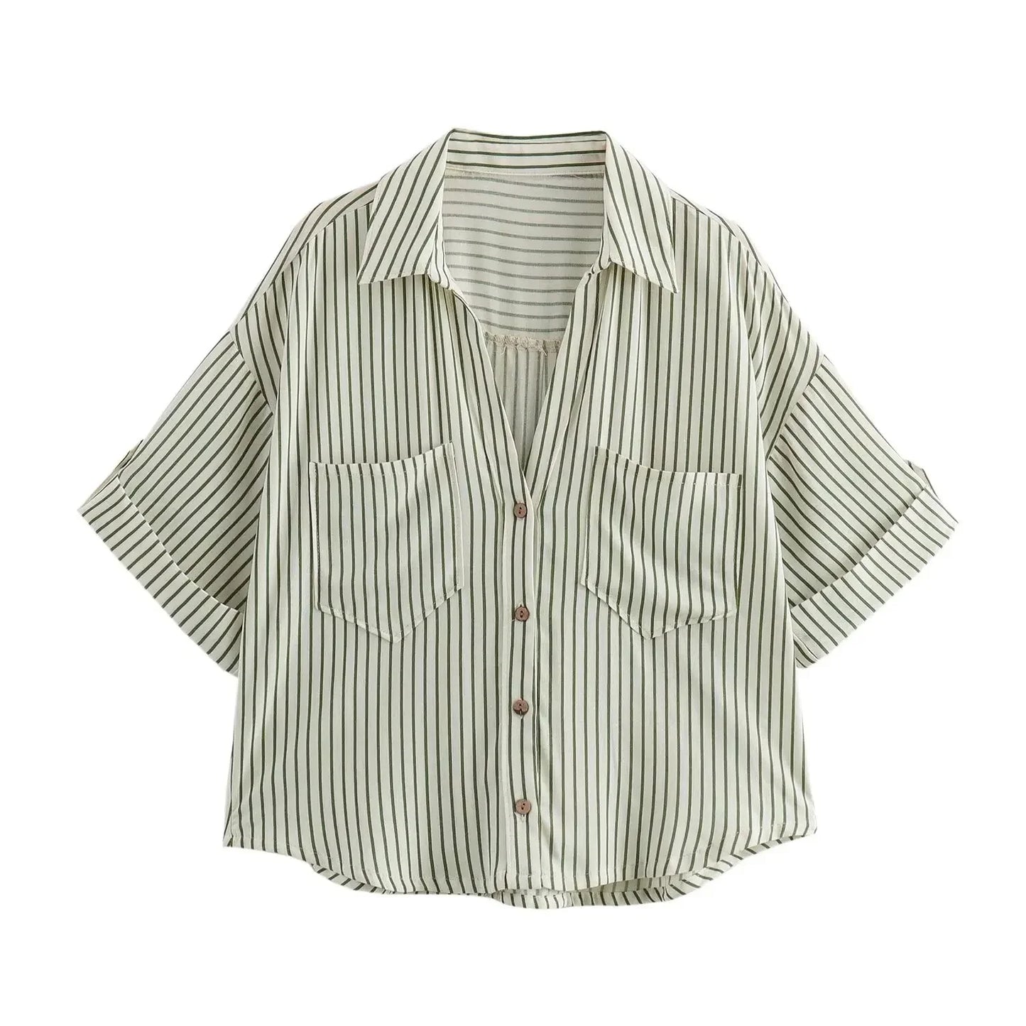 Camisa Linho Oversized com Manga Larga | Botão Único Estilo Casual Verão