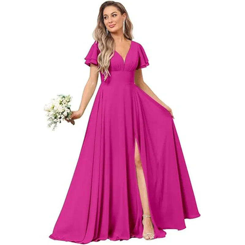 Vestido Maxi Chiffon Ombro a Descoberto