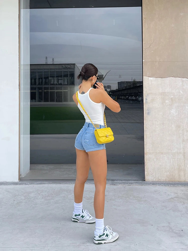 Top Camisole Canelado Elástico