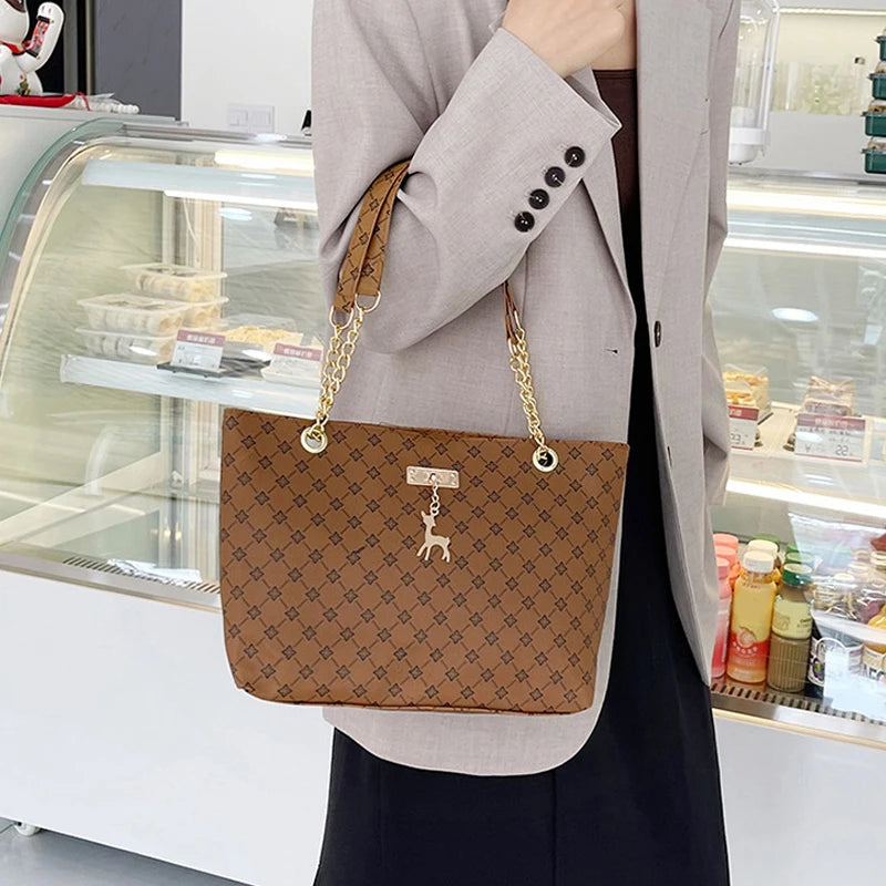 Mala Tote Bag Grande Capacidade com Borla