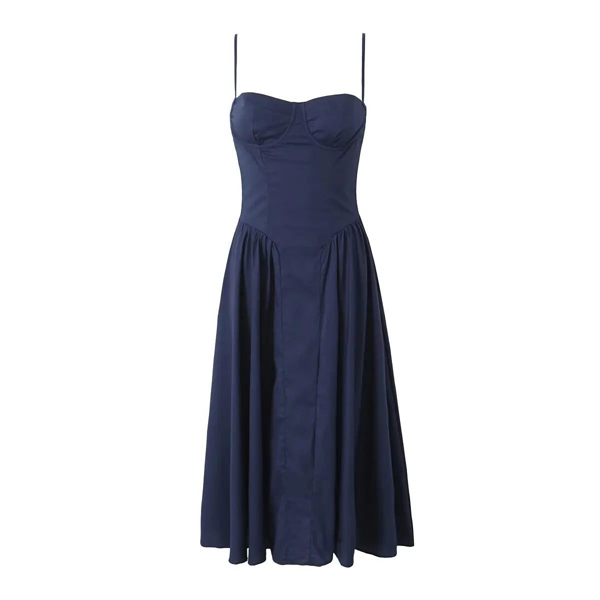 Vestido Midi Linha A com Alças