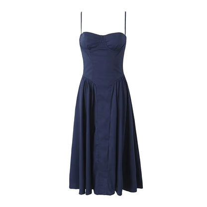 Vestido Midi Linha A com Alças