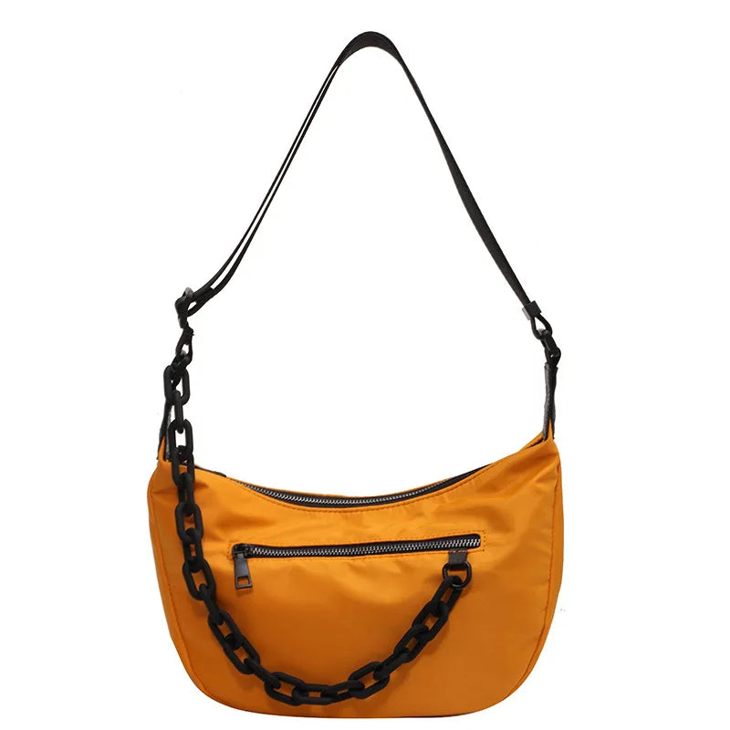 Mala Crossbody Nylon com Corrente