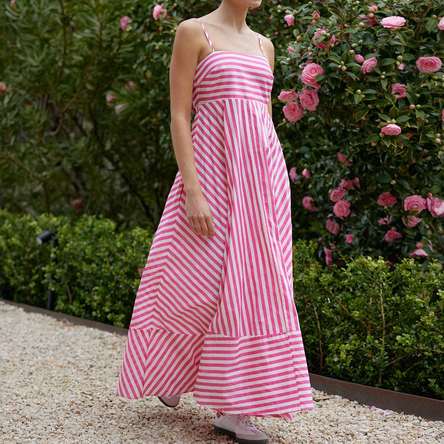 Vestido de Verão Estampado com Alças Fina