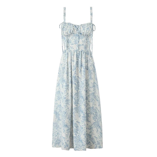 Vestido Midi Boho Floral com Alças