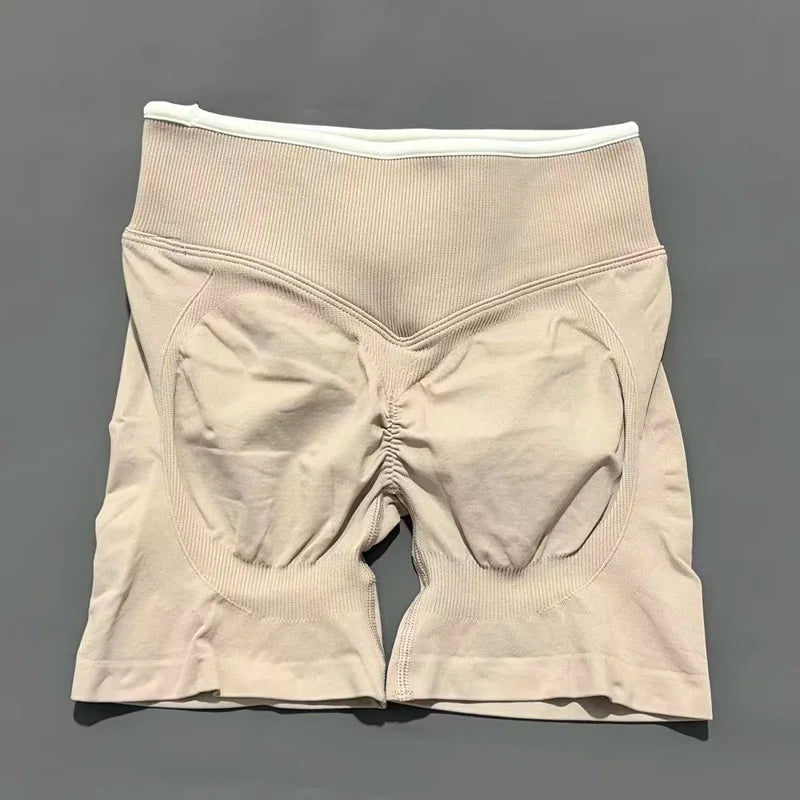 Calções Scrunch Seamless Cintura Alta