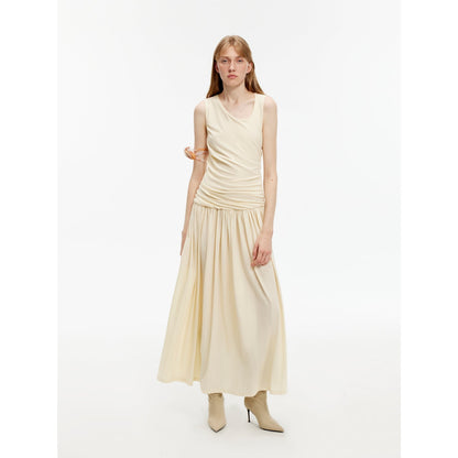 Vestido Saia Plissada Algodão Mercerizado
