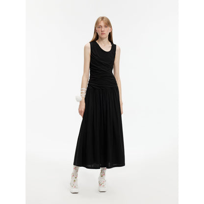 Vestido Saia Plissada Algodão Mercerizado