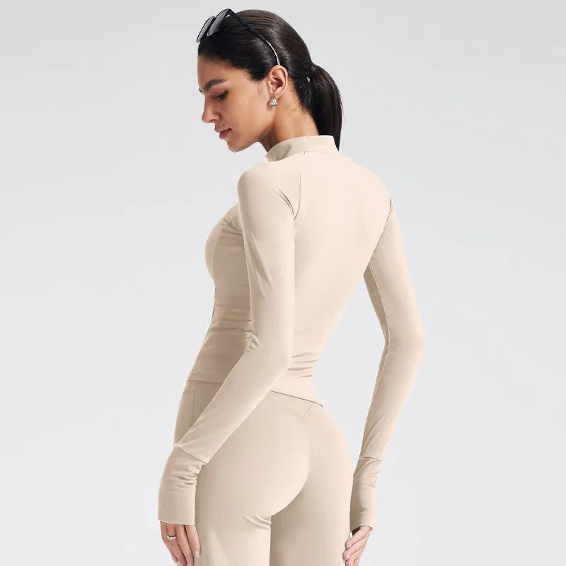 Casaco Desportivo Gola Alta com Zip
