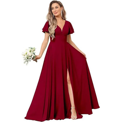 Vestido Maxi Chiffon Ombro a Descoberto